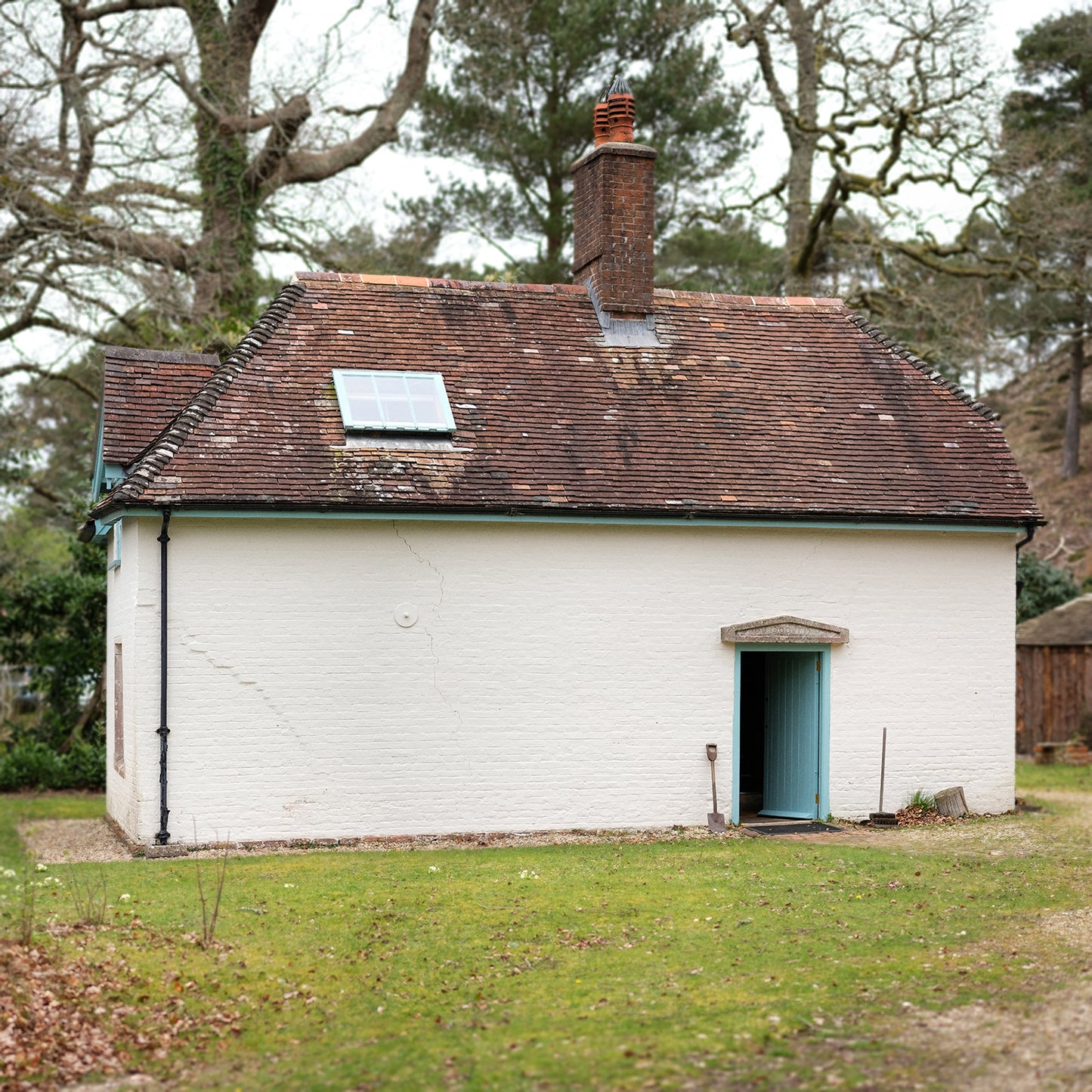 Clouds Hill Now, Then, and Before - T.E. Lawrence's Cottage Lino Print