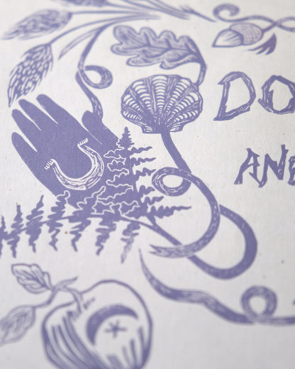 Do Right And Fear Not - Linocut Motivational Proverb Poster