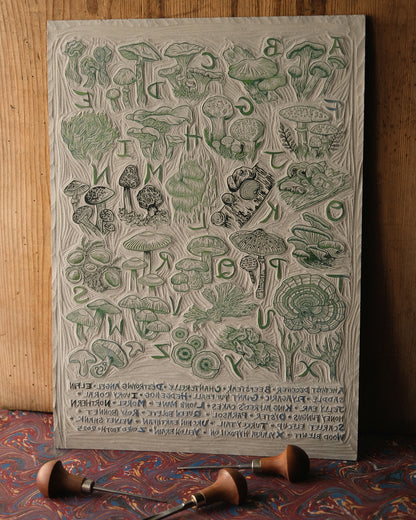 Fungi Alphabet - Full Colour or Chestnut Brown