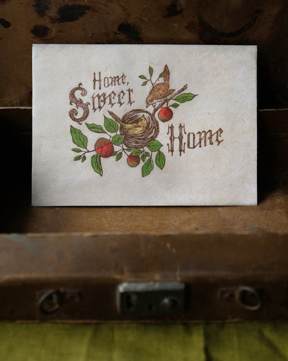 Home Sweet Home - Victorian Style Lino Print
