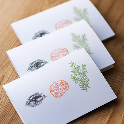 Eye Loaf Yew / I Love You - Hand Printed Greetings Card