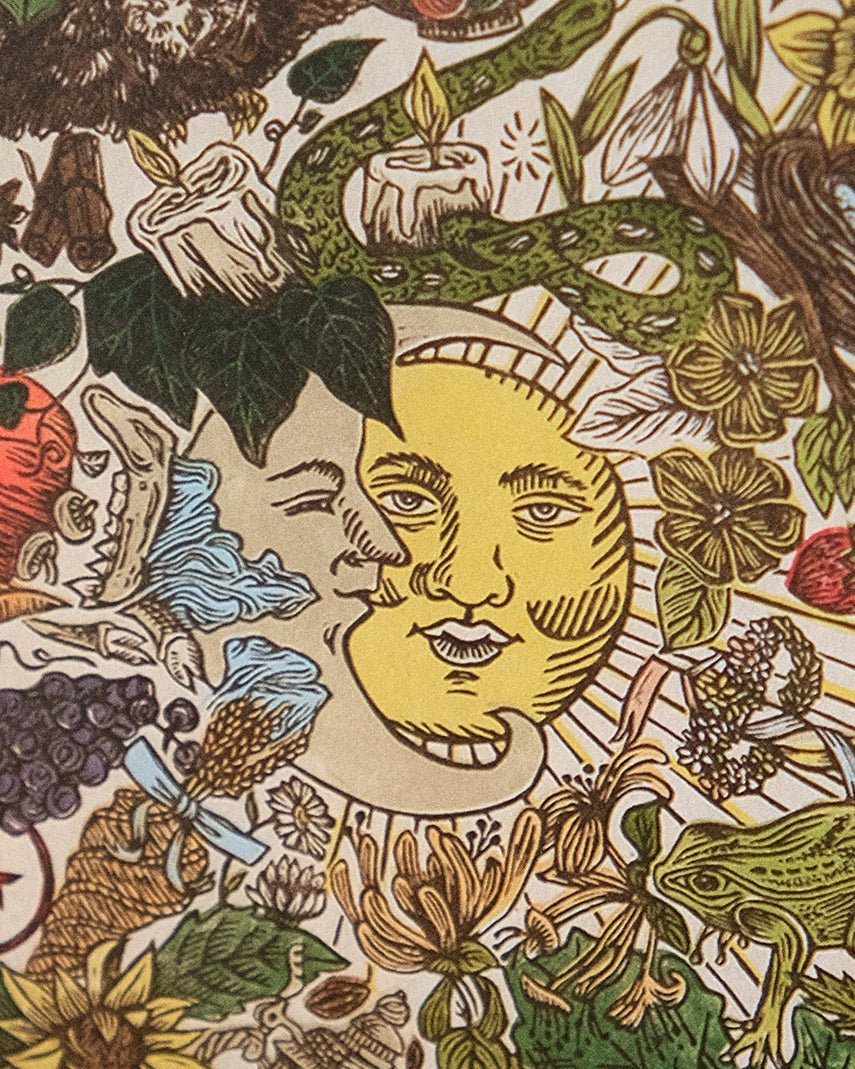 The Wheel Of The Year Pagan Nature Greetings Card