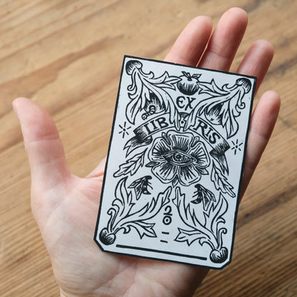 Rose of Providence - Lino Printed Ex Libris Bookplate