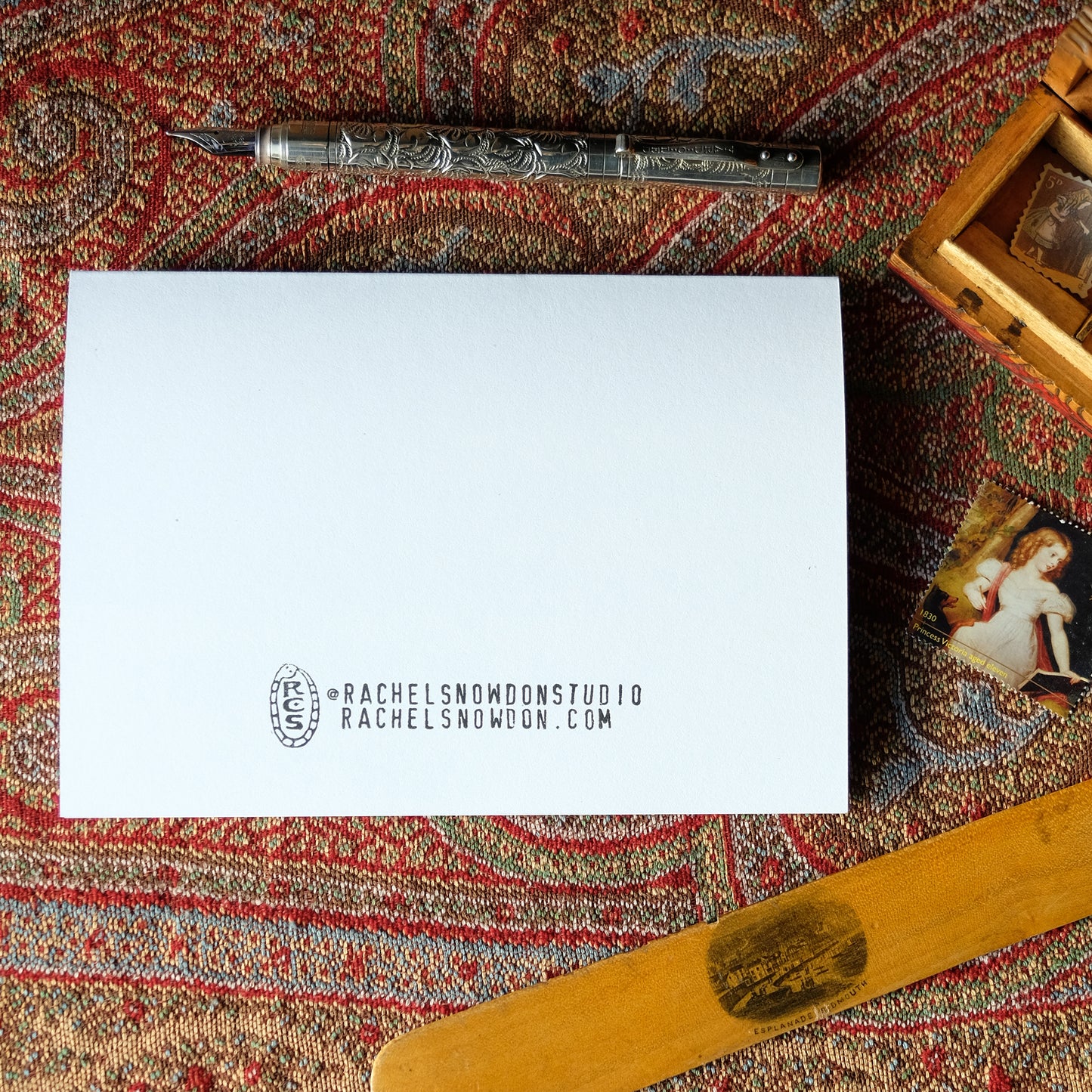 Eye Loaf Yew / I Love You - Hand Painted, Hand Printed Greetings Card (Colour)